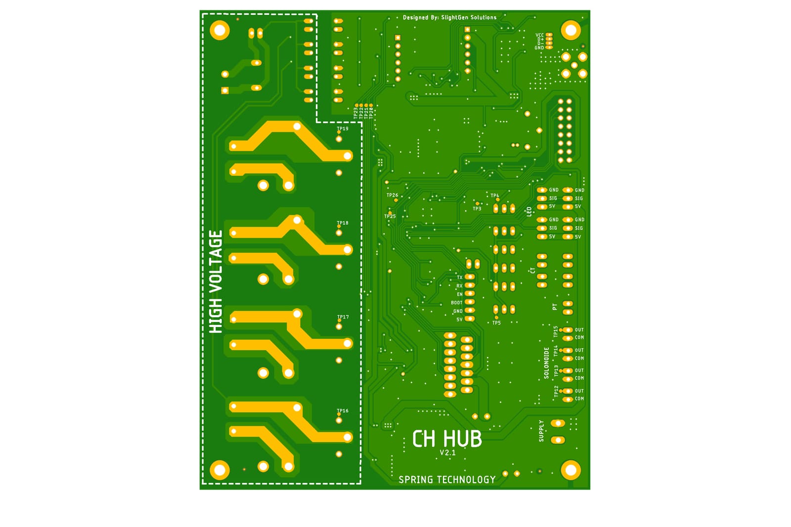 4-Channel PCB (Bottom View)